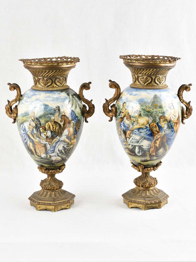 Classic Italian Earthenware Vase Lamps