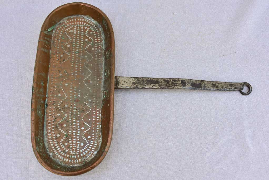 Collection of three 18th century French copper cooking tools