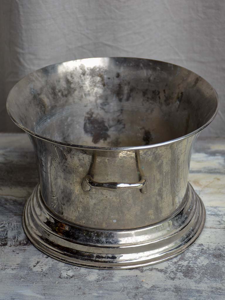 Antique French champagne bucket - oval