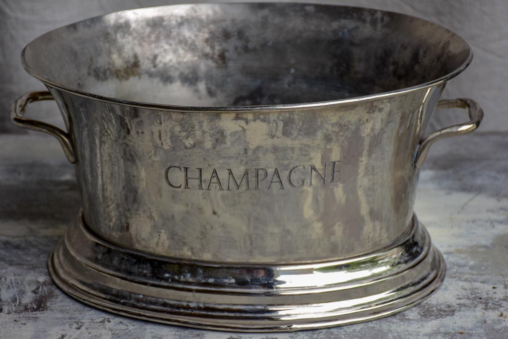 Antique French champagne bucket - oval