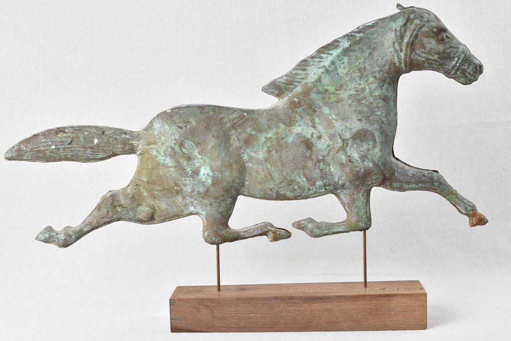 Salvaged 19th century copper weathervane horse