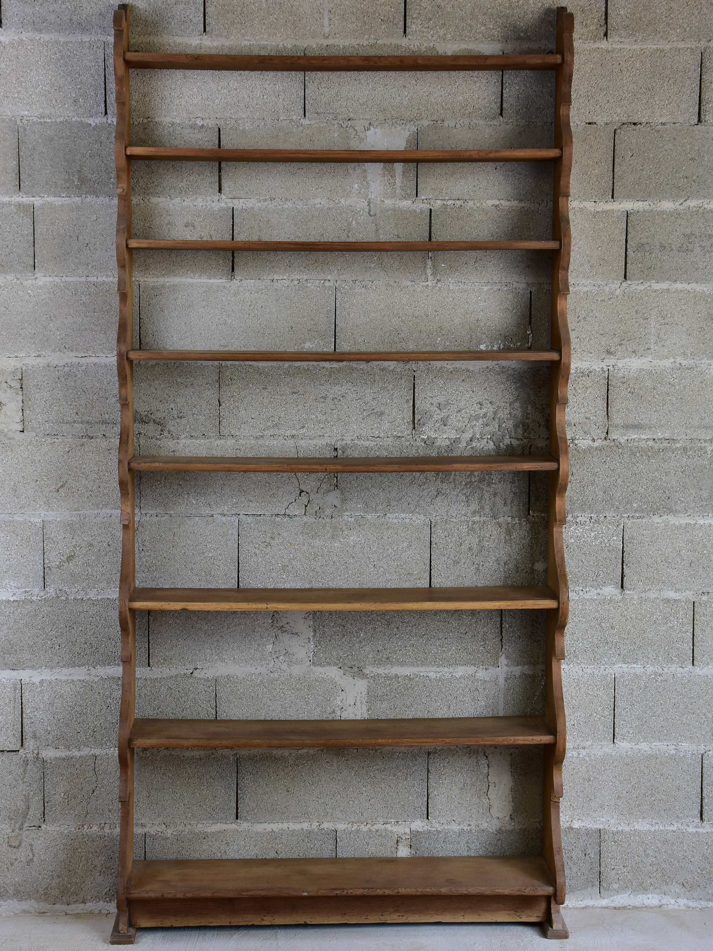 Antique French shelving unit - seven shelves