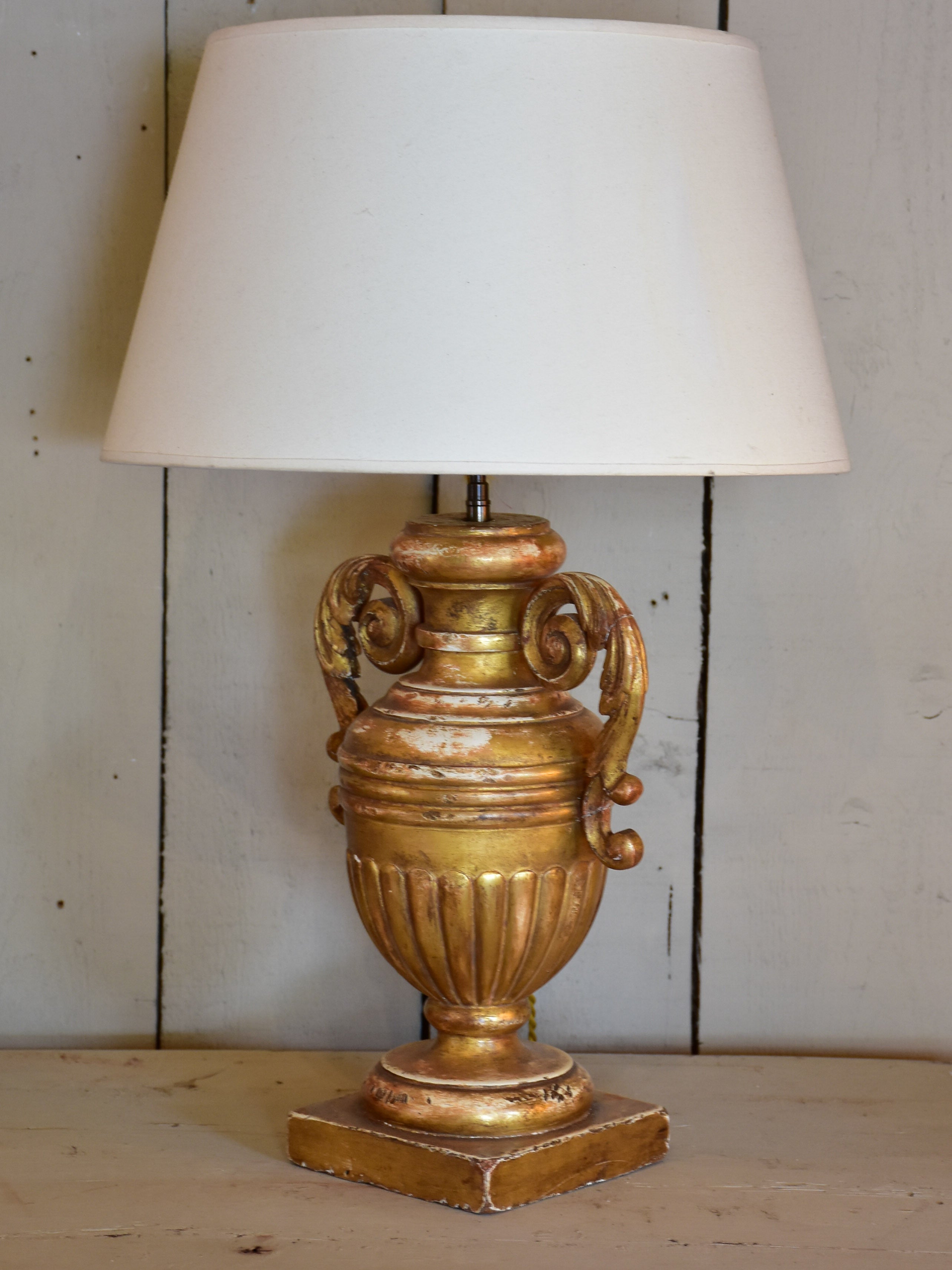 19th century French giltwood lamp