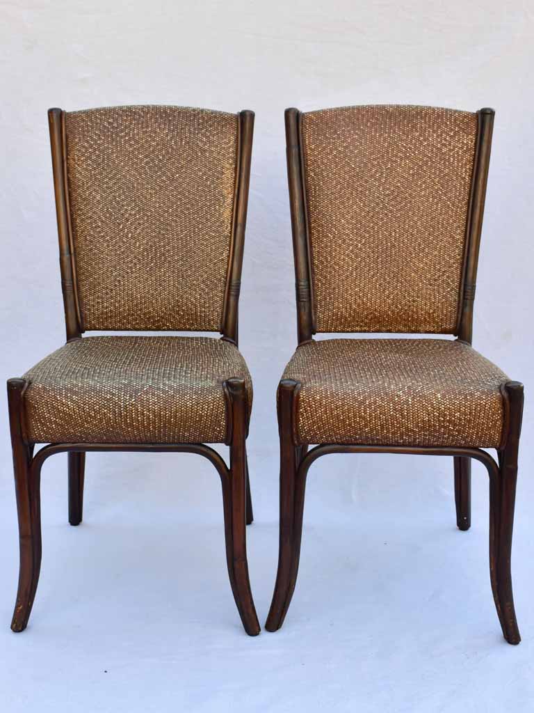 Set of ten mid-century dining chairs - cane and bentwood