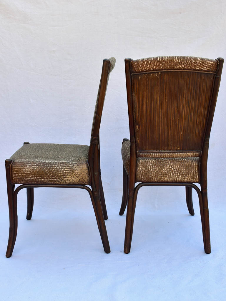 Set of ten mid-century dining chairs - cane and bentwood