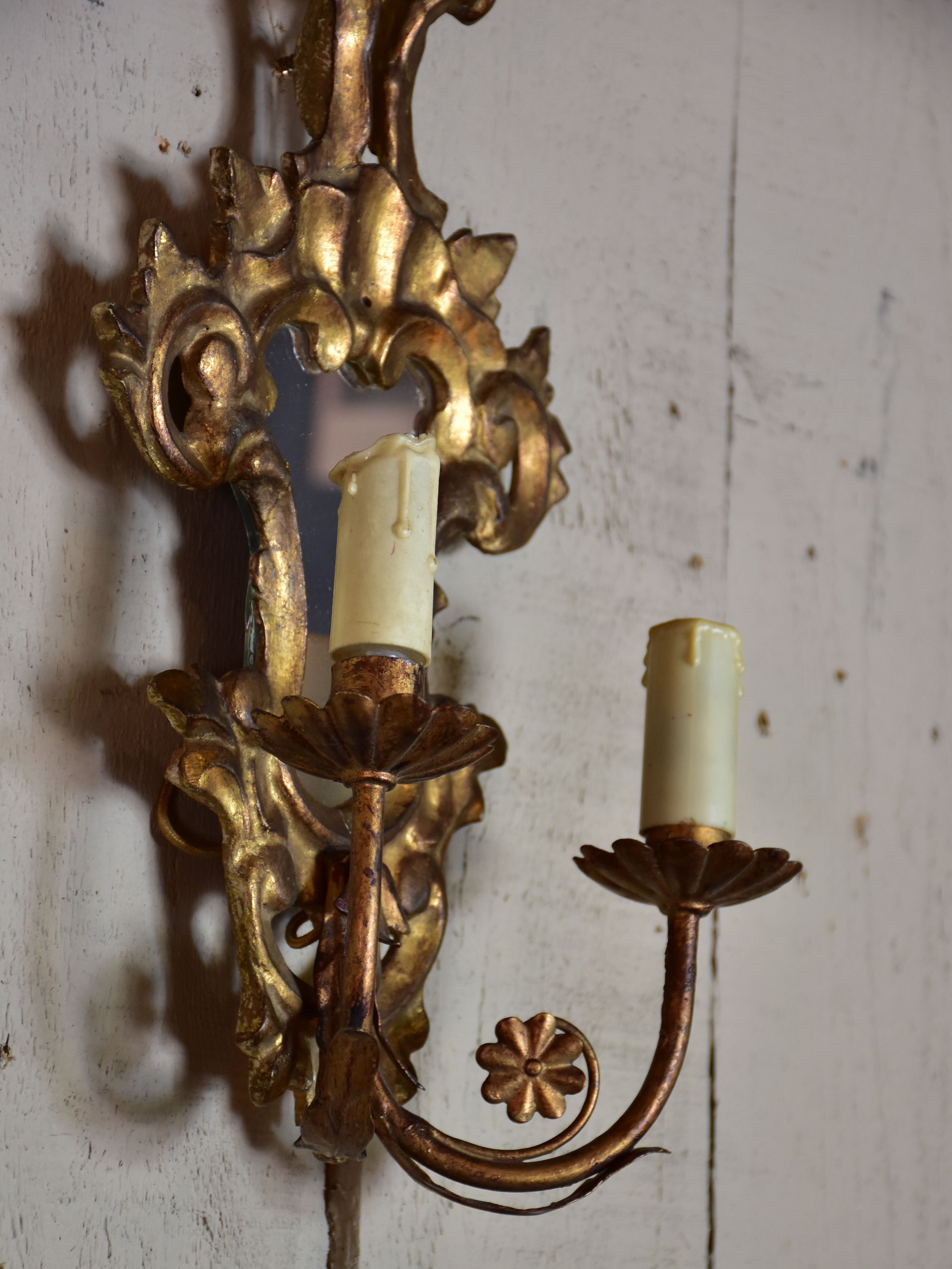 Pair of late 18th century Italian baroque wall appliques