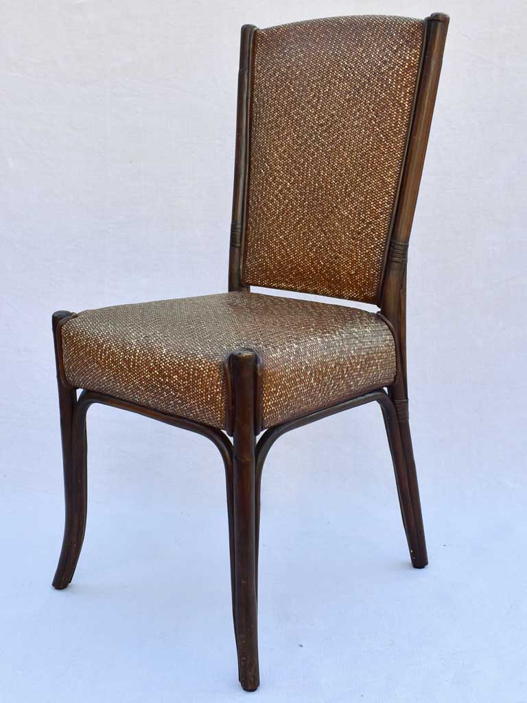 Set of ten mid-century dining chairs - cane and bentwood