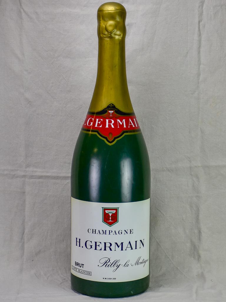 Very large mid century advertising champagne bottle - H. Germain 38½"