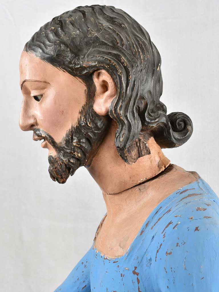 Eye-catching 18th-century Joseph wood statue