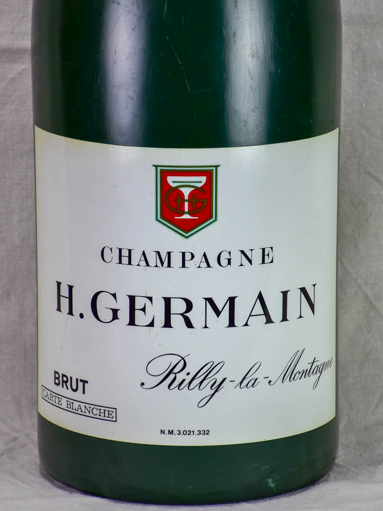 Very large mid century advertising champagne bottle - H. Germain 38½"