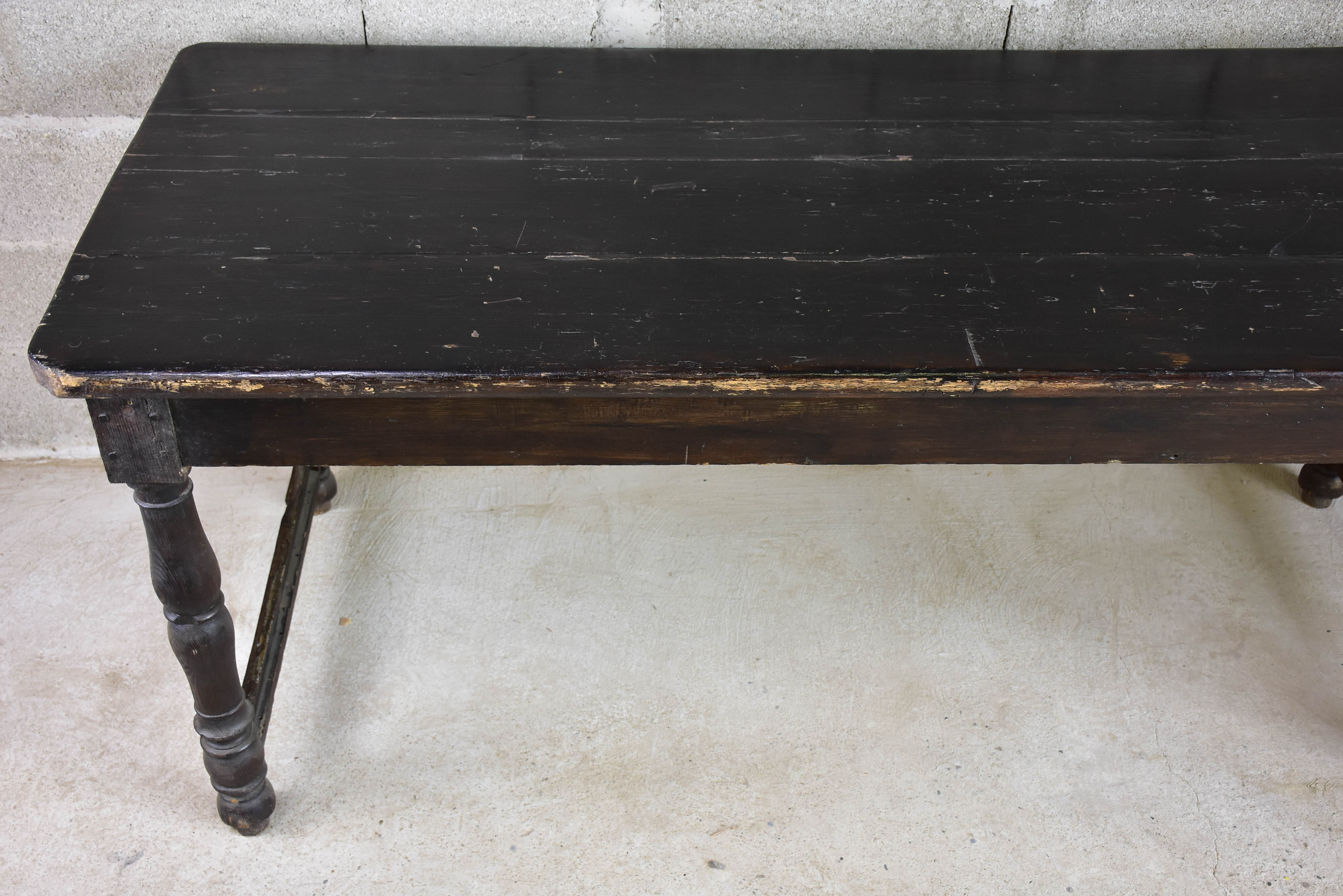 Antique Italian console / dining table - black