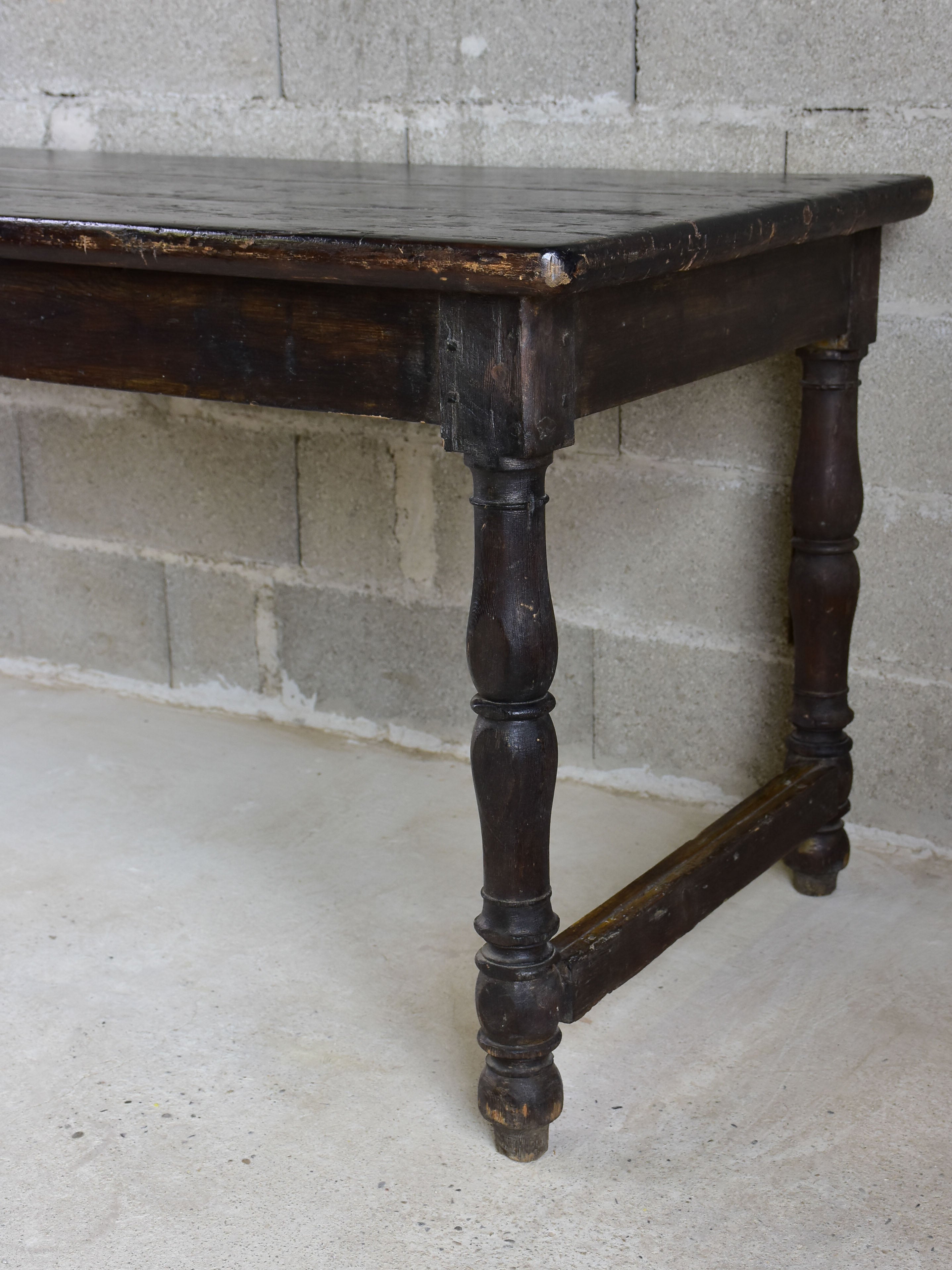 Antique Italian console / dining table - black