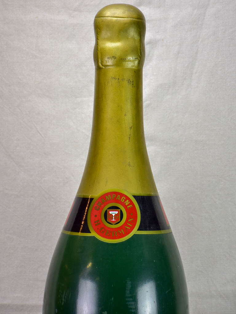 Very large mid century advertising champagne bottle - H. Germain 38½"