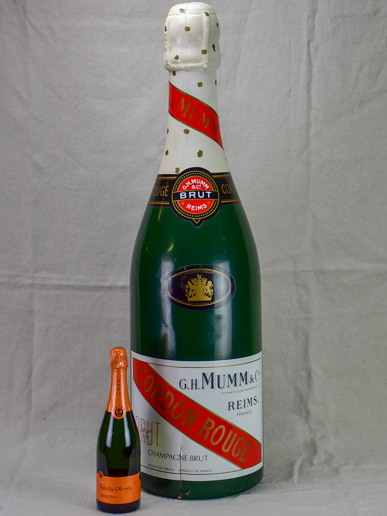 Very large mid century advertising champagne bottle - Mumm 38½"