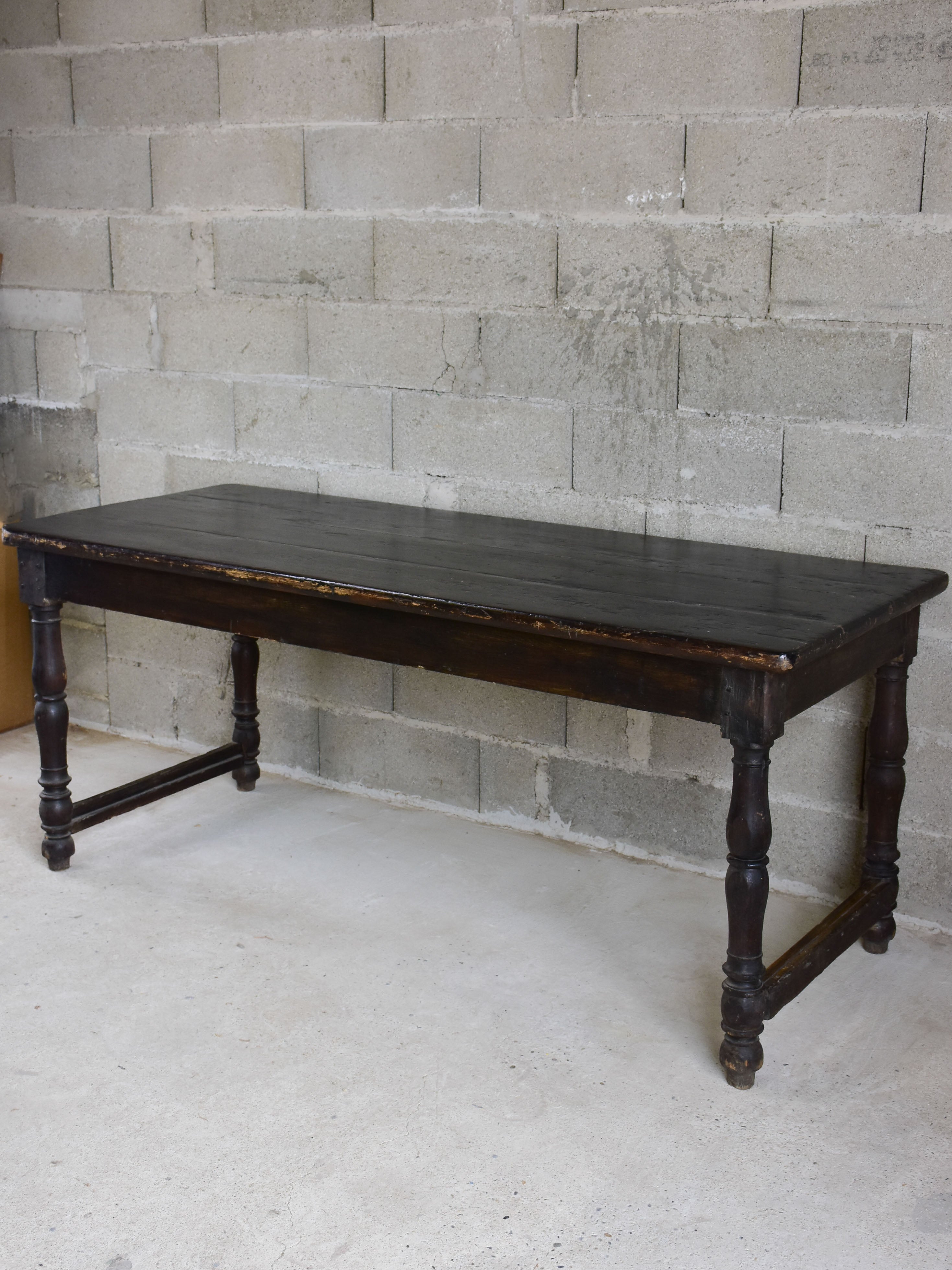 Antique Italian console / dining table - black