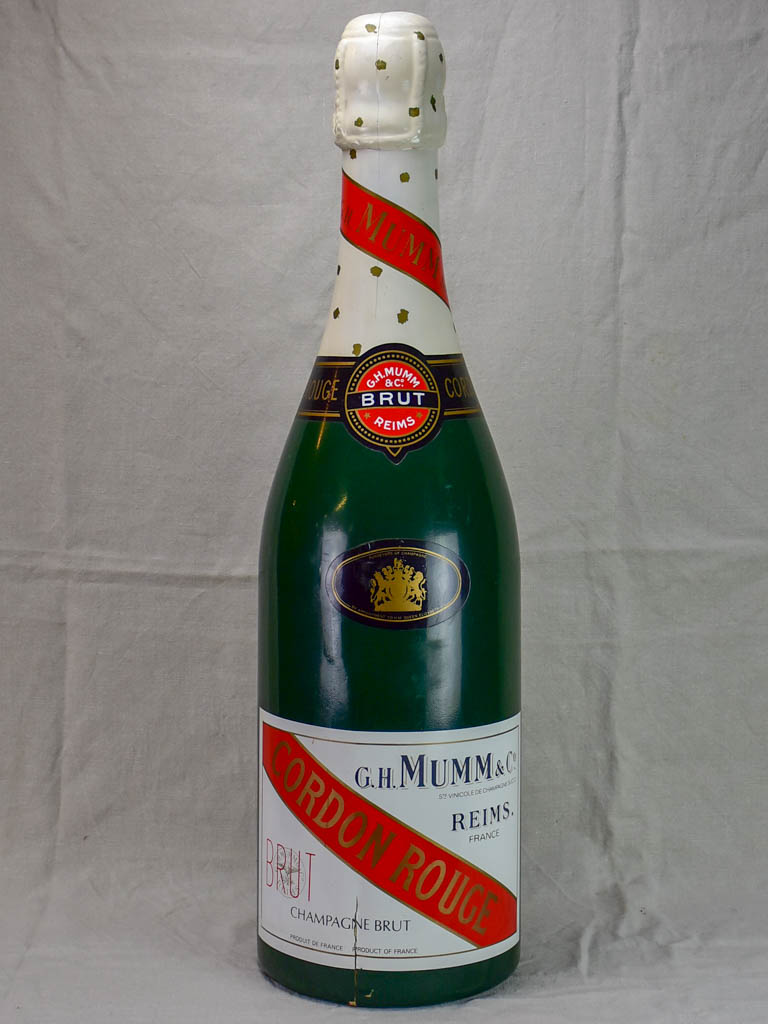 Very large mid century advertising champagne bottle - Mumm 38½"