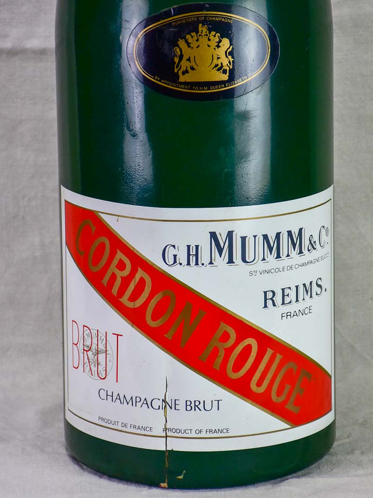 Very large mid century advertising champagne bottle - Mumm 38½"