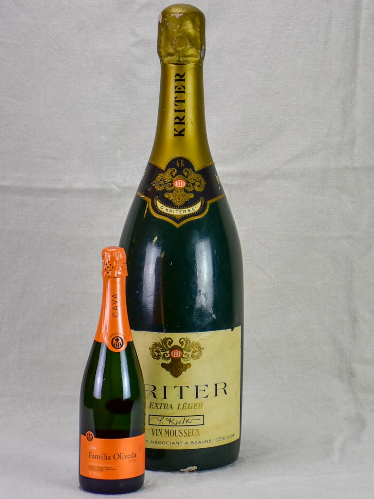 1950's faux champagne advertisement bottle - Kritter 25½"