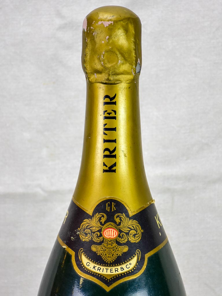 1950's faux champagne advertisement bottle - Kritter 25½"