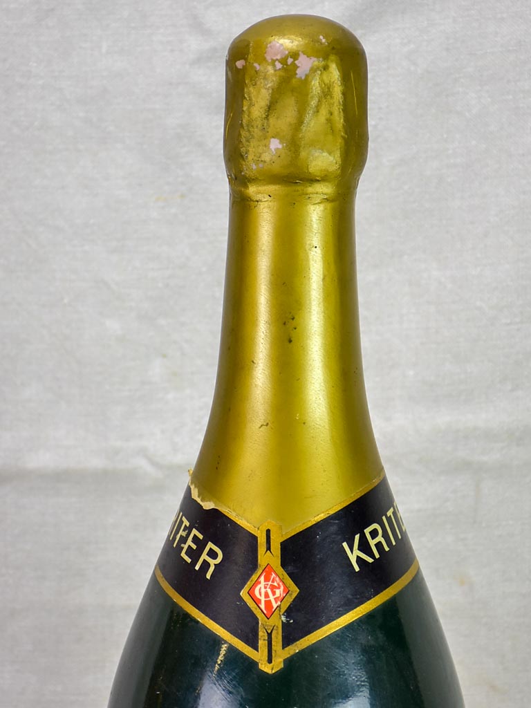 1950's faux champagne advertisement bottle - Kritter 25½"