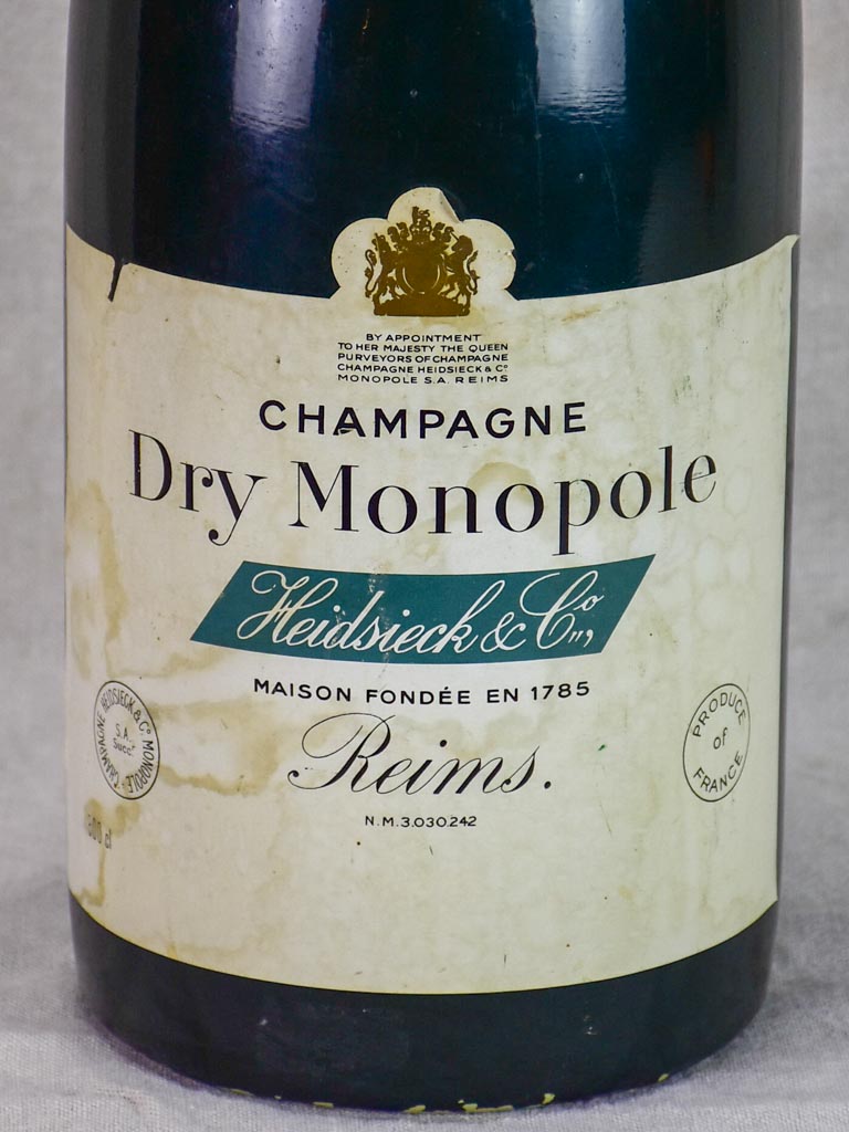 1950's faux champagne advertisement bottle - Dry Monopole 25½"