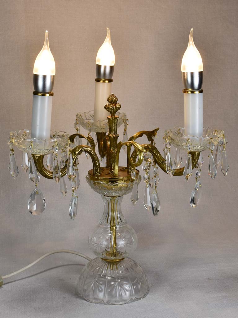 Classic European Wired Girandole Crystal Lamp