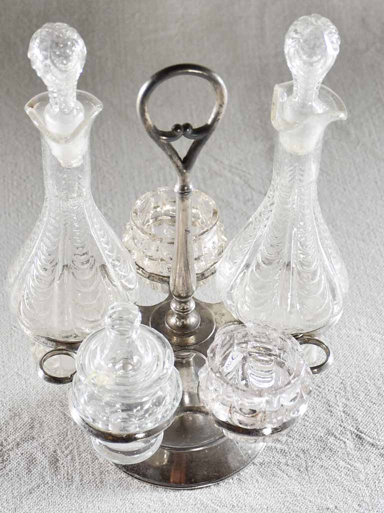 Distinctive French vintage spice service set