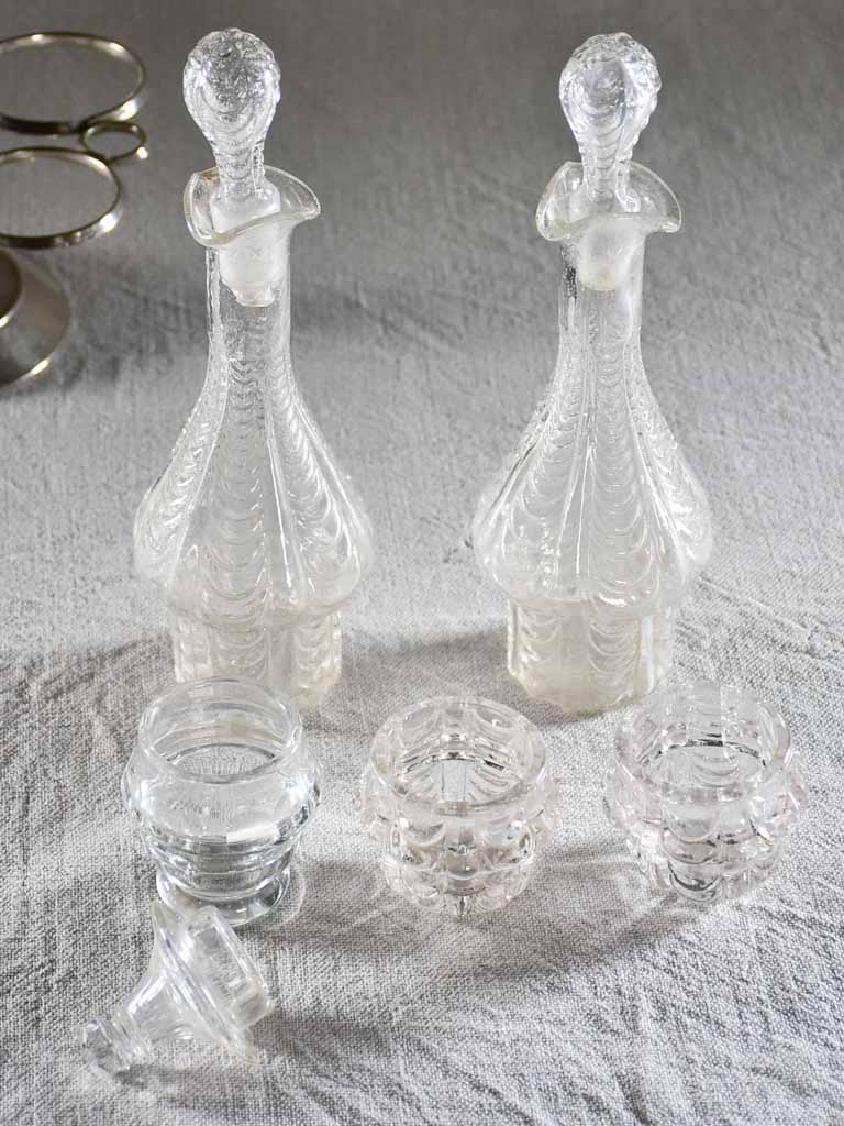 Classic French antique oil serving set