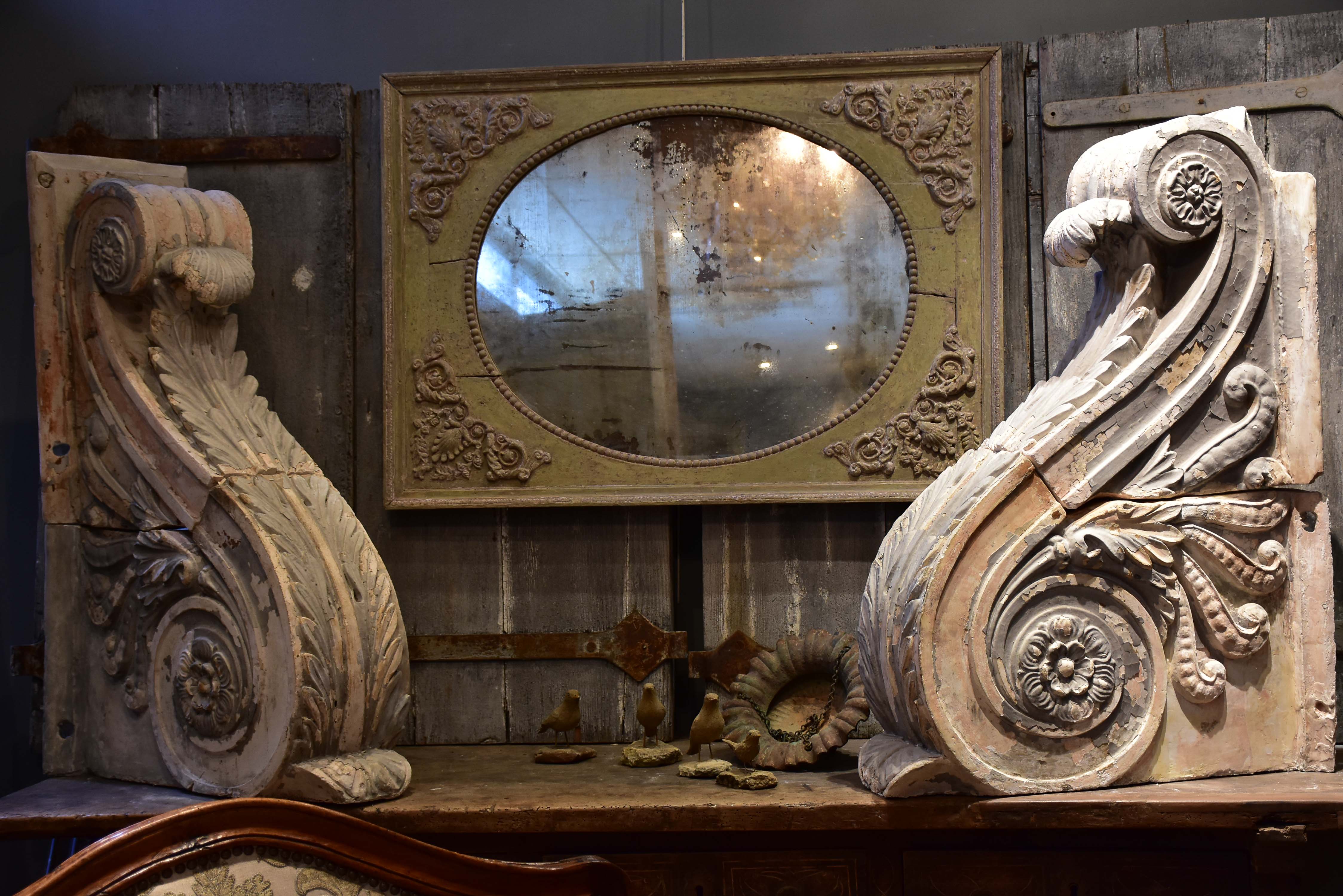 Two large French corbels from the late 18th century