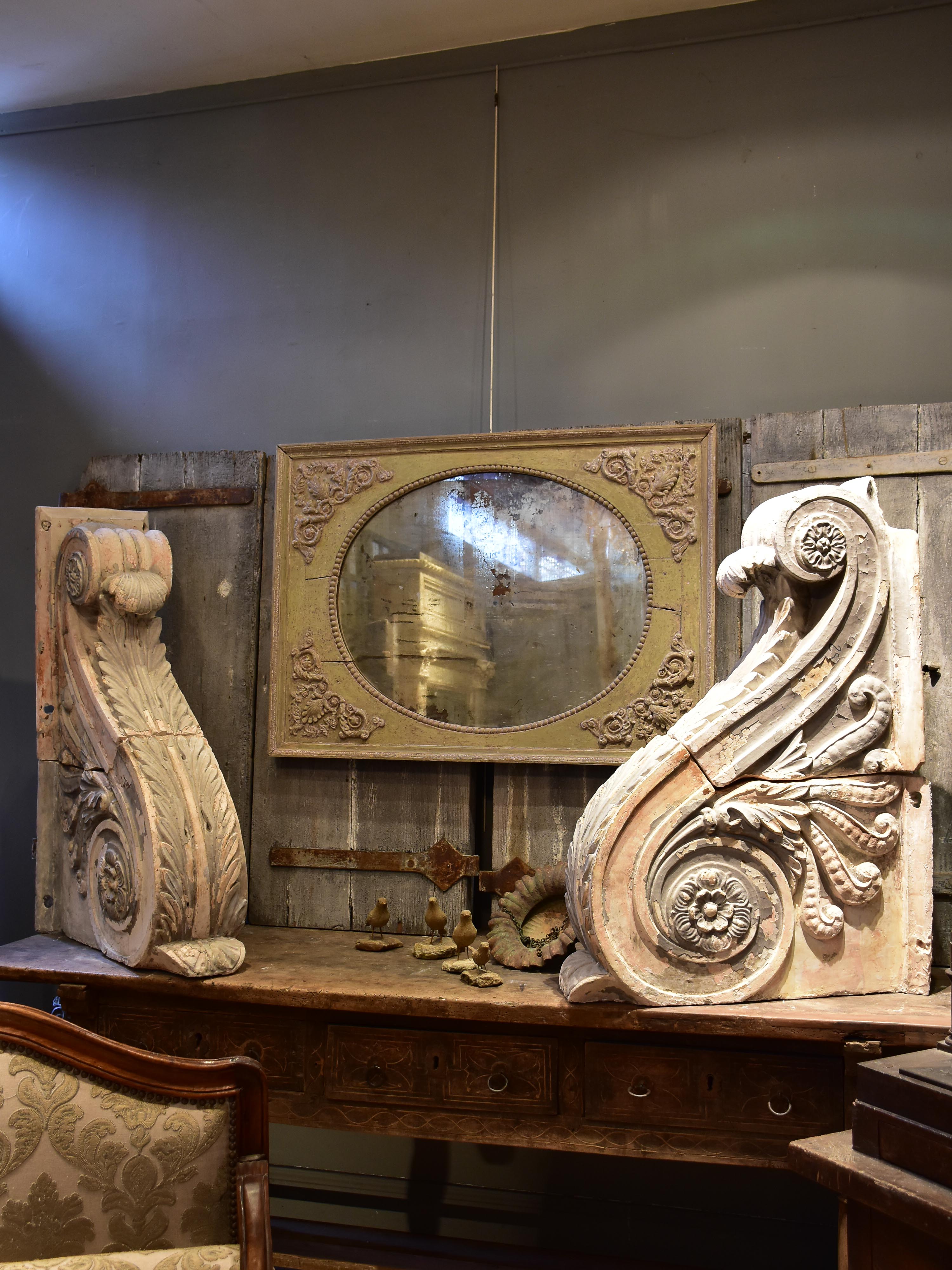 Two large French corbels from the late 18th century