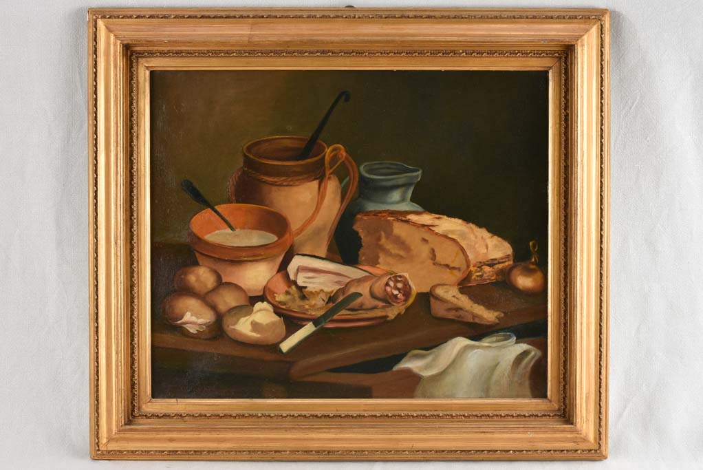 Charming winter food still life painting