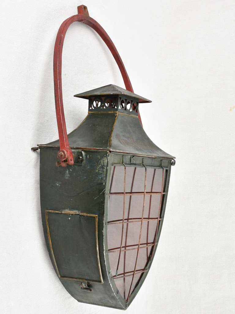 Vintage English Pub lantern - shield shape 25¼"