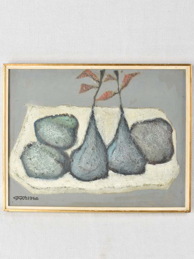 Vintage still life with pears, 1965, 14½" x 18½"