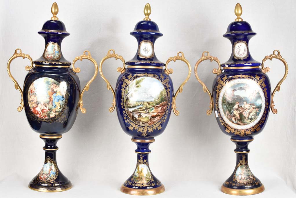 3 extra large vases - late 19th century 44½"