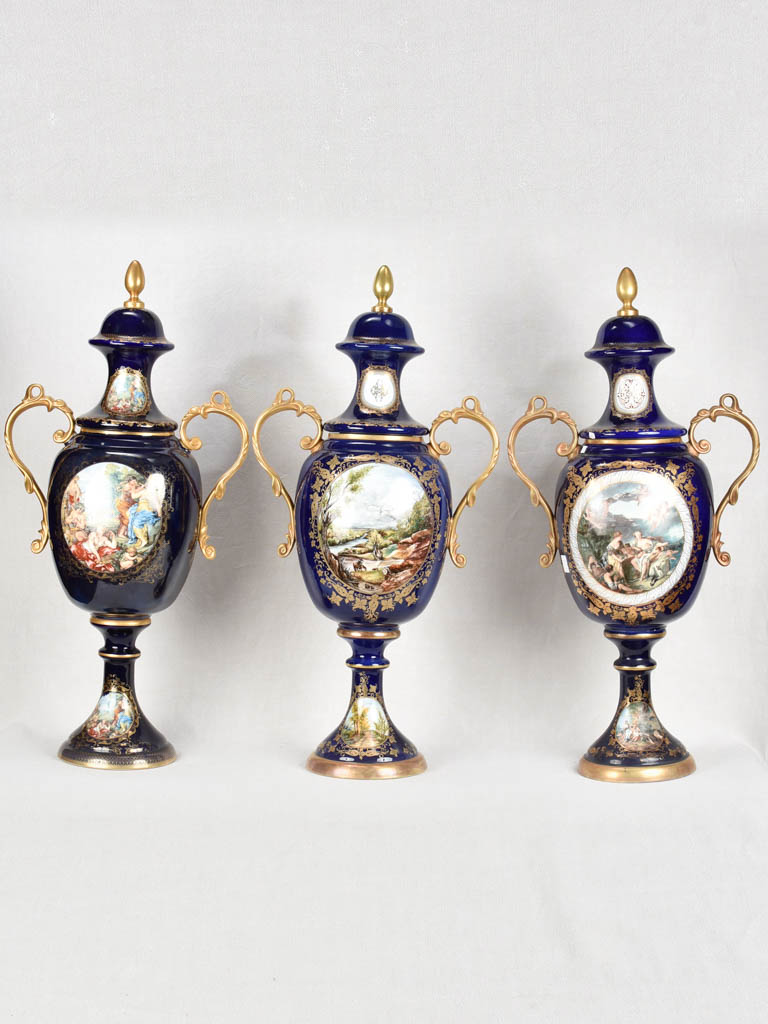 3 extra large vases - late 19th century 44½"