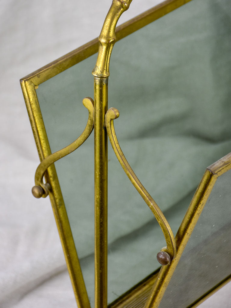 Smoky glass and bamboo bookstand