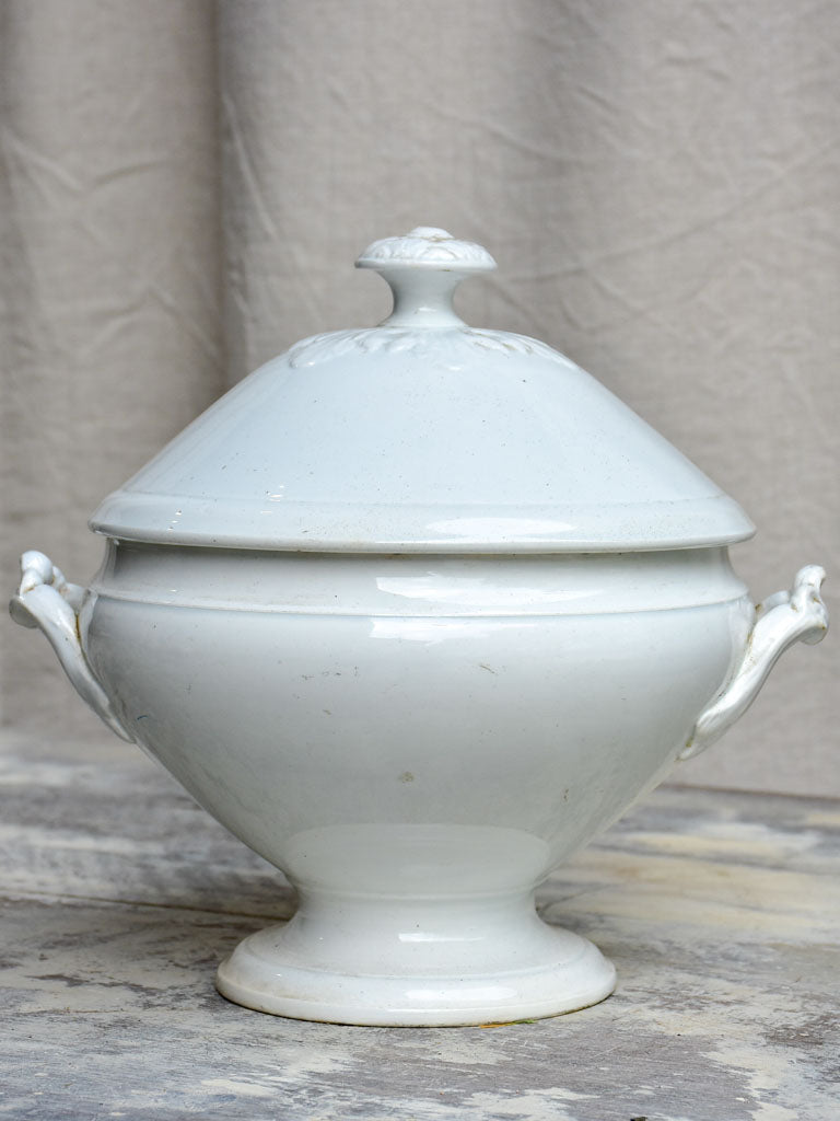 Antique French soup tureen - Lunéville stoneware