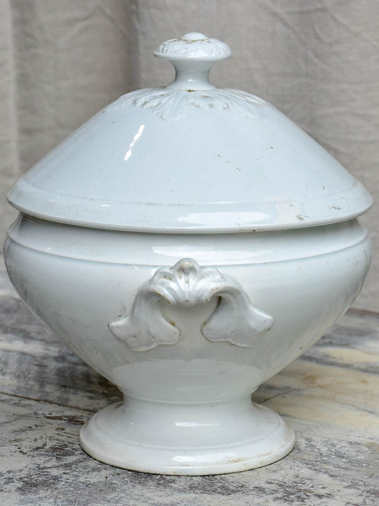 Antique French soup tureen - Lunéville stoneware