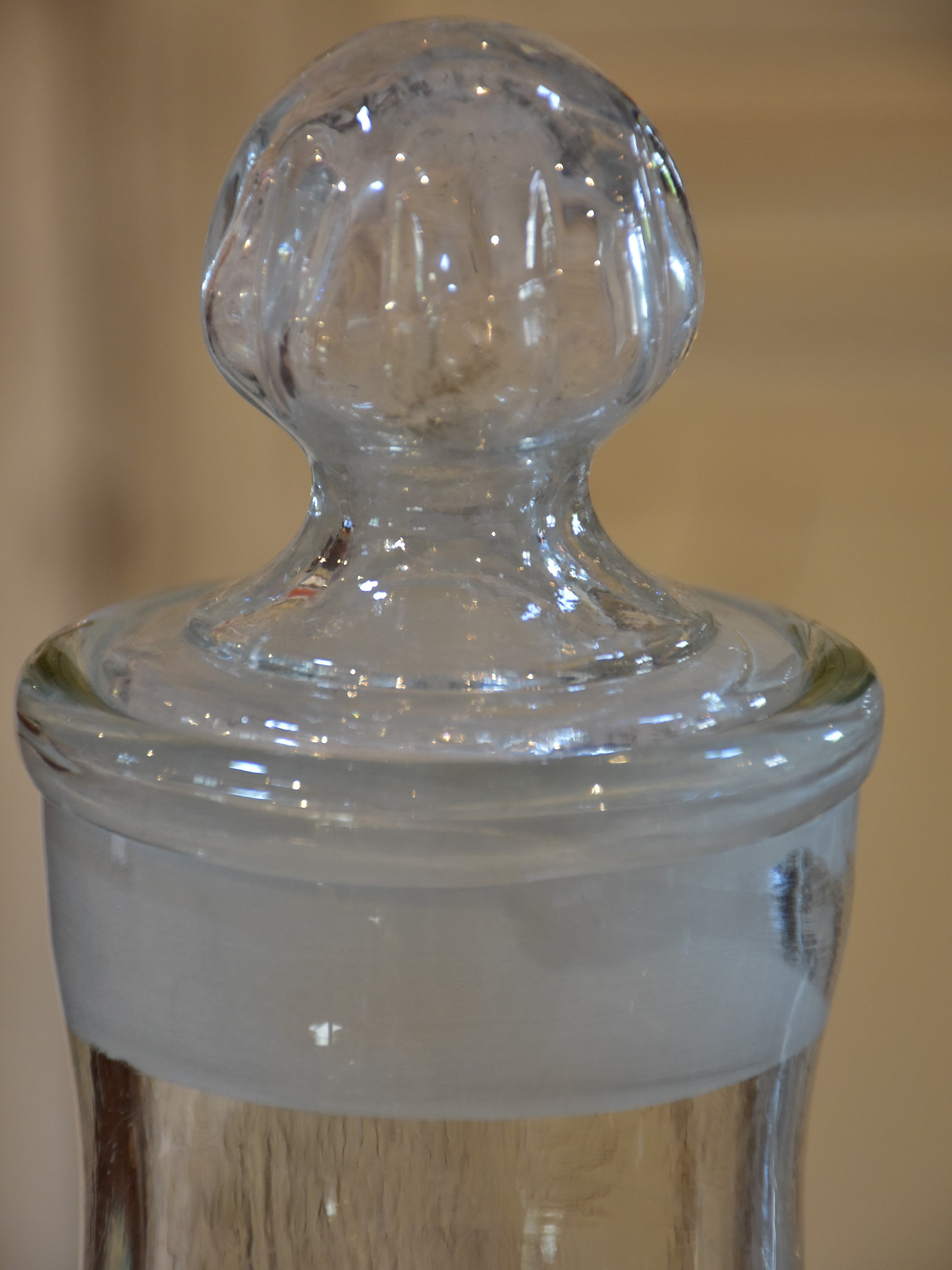 Collection of six antique French bottles with lids