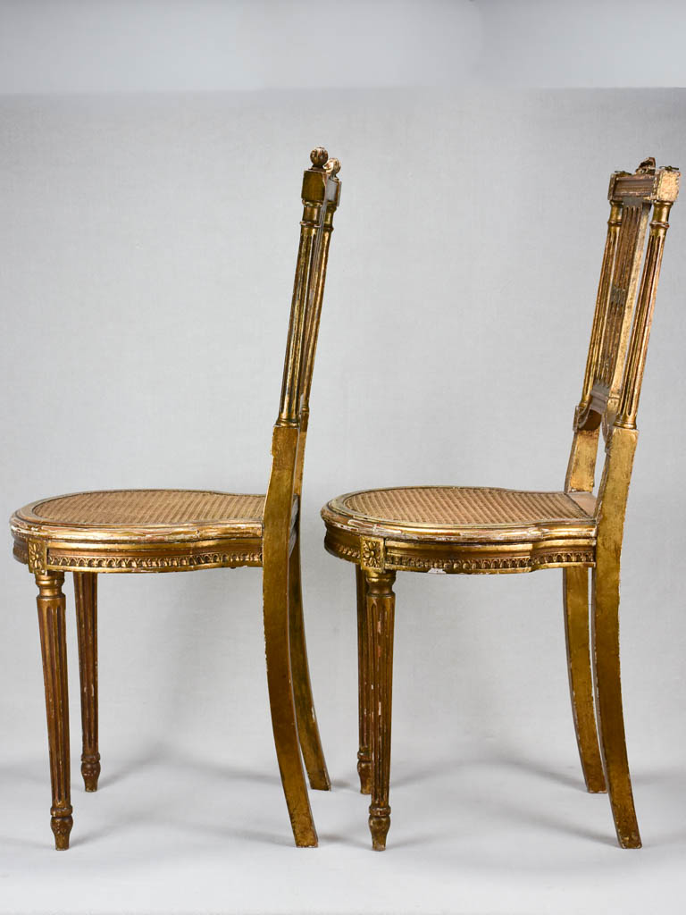 Pair of antique Louis XVI sheaf chairs