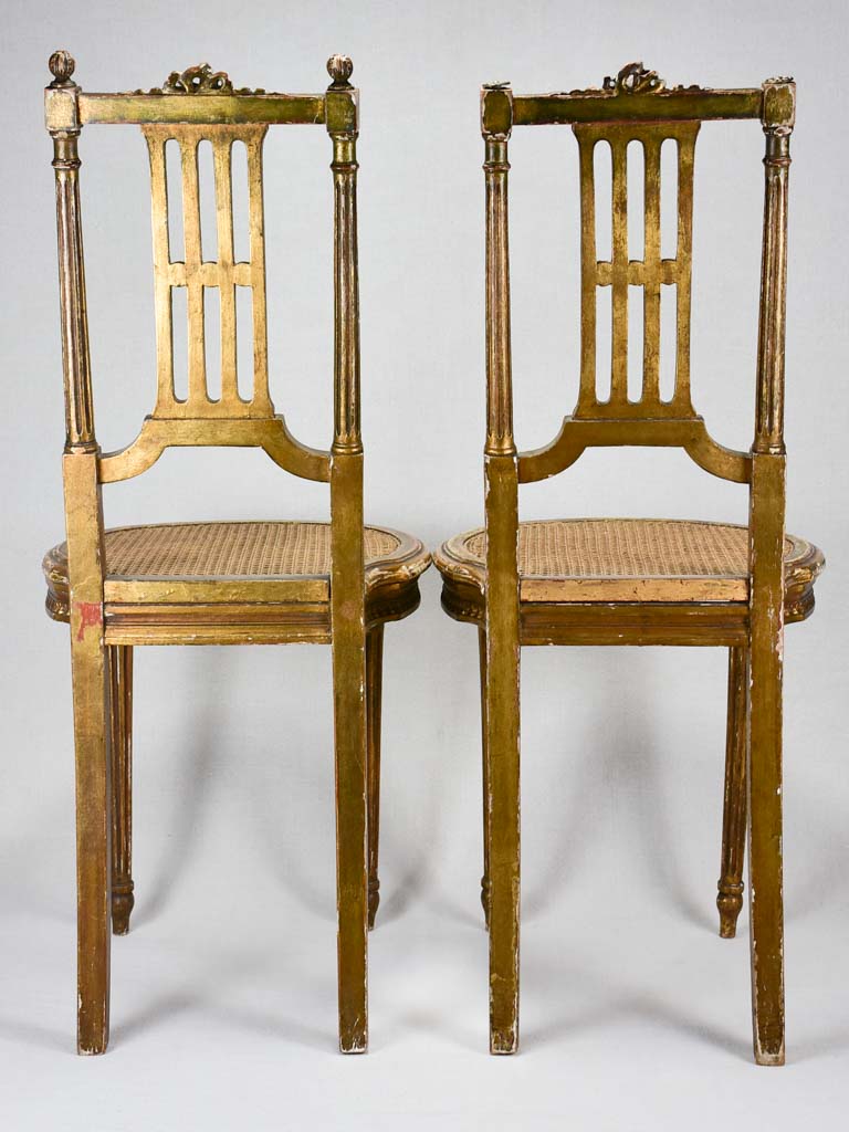 Pair of antique Louis XVI sheaf chairs