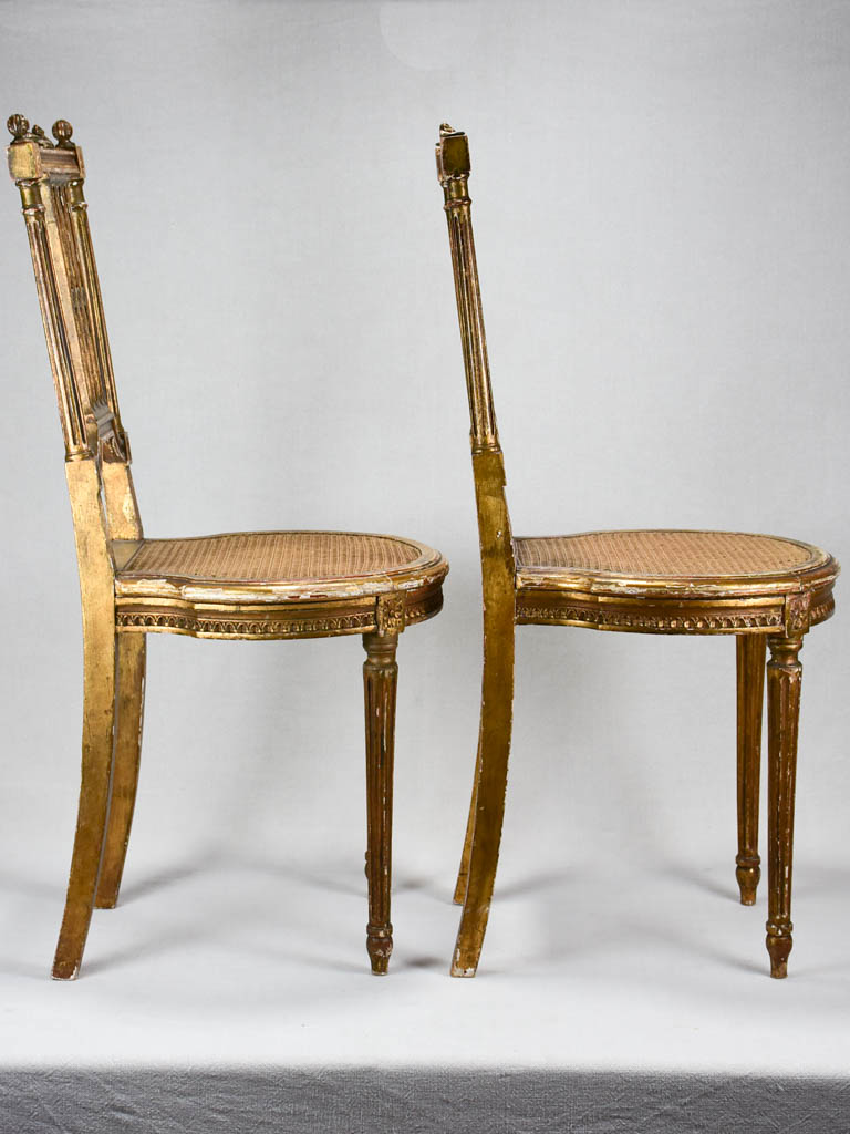 Pair of antique Louis XVI sheaf chairs