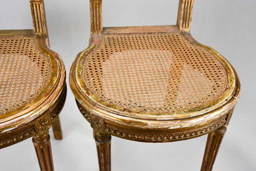 Pair of antique Louis XVI sheaf chairs