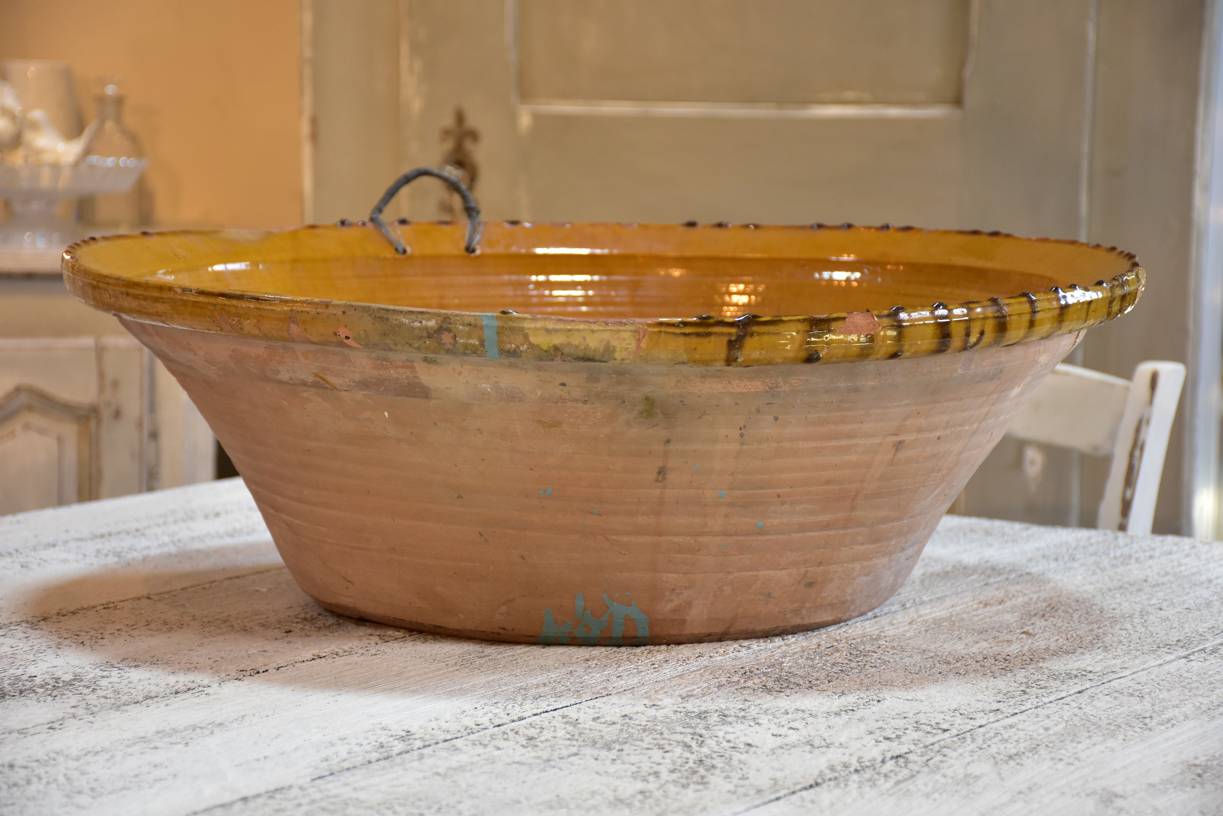 Giant Provençal ceramic bowl - early 20th century