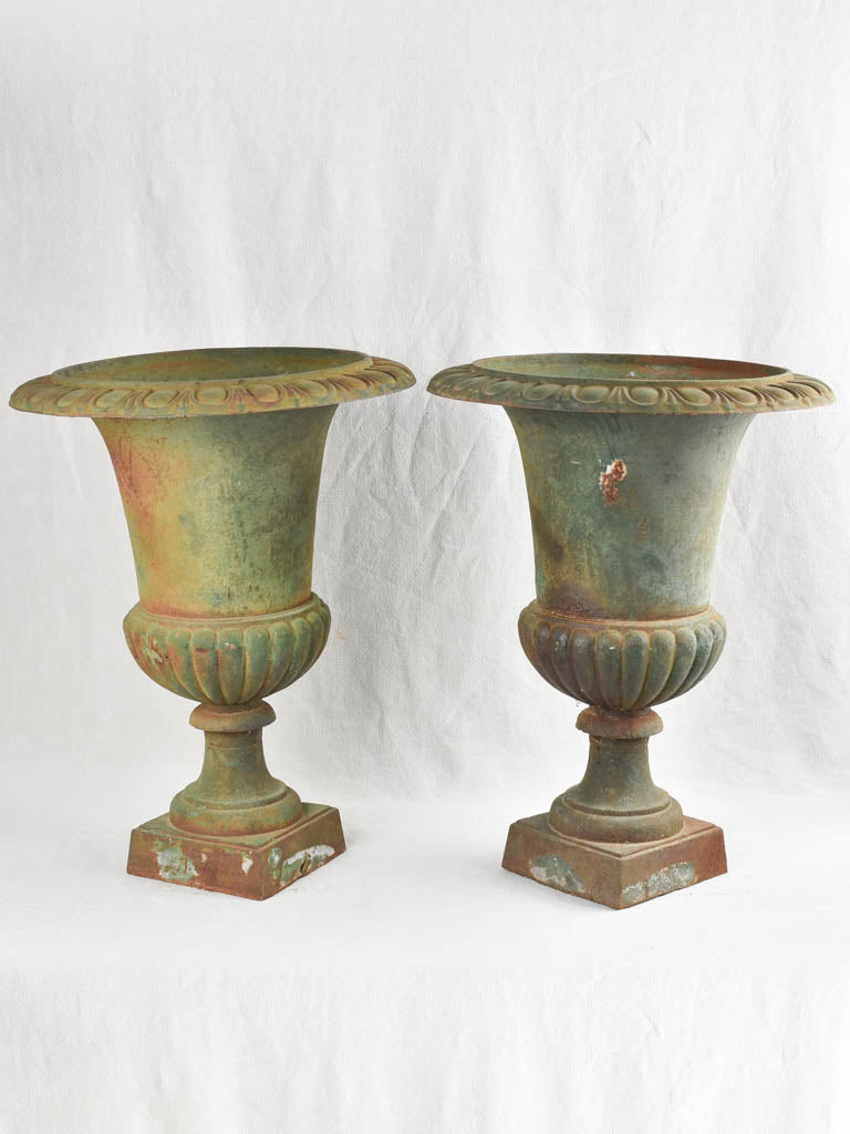 Timeworn Patina Iron Planters