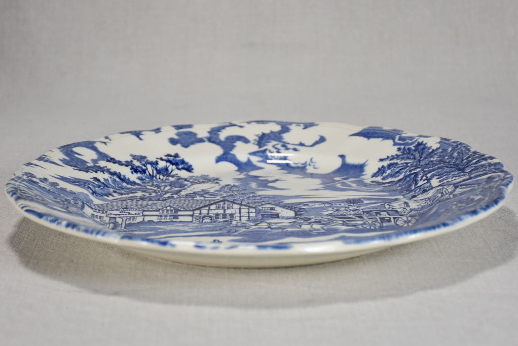 English style blue and white vintage dinnerware