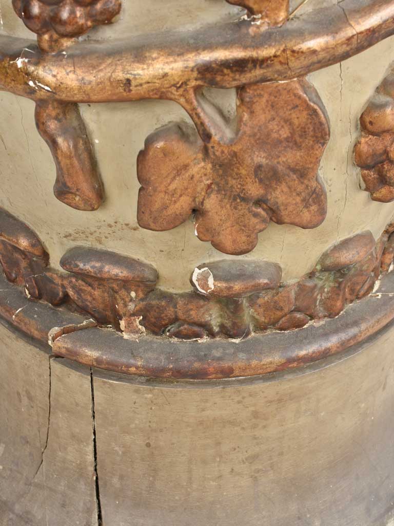 18th century pedestal with grapes - solid timber 40½"