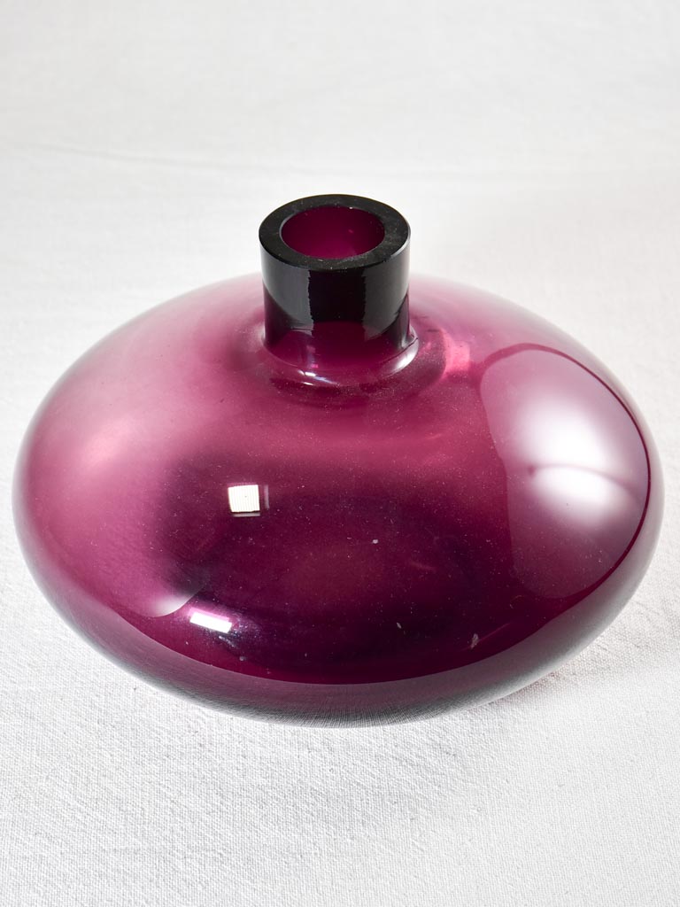 Amethyst purple round vase 10¼"