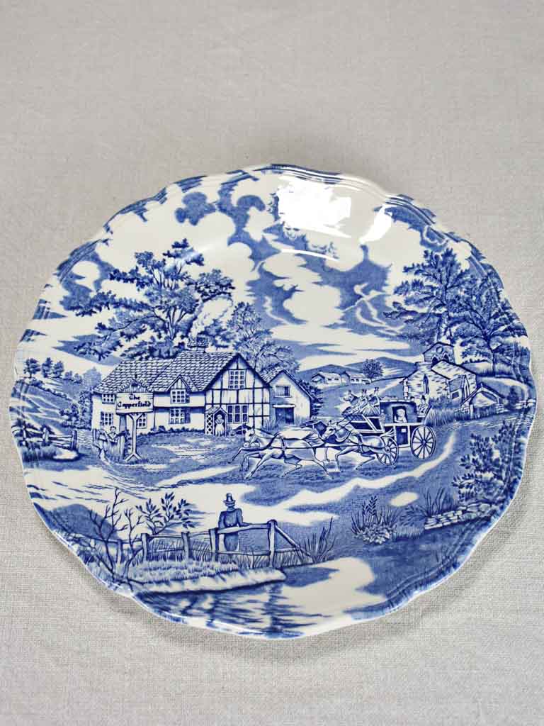 English style blue and white vintage dinnerware