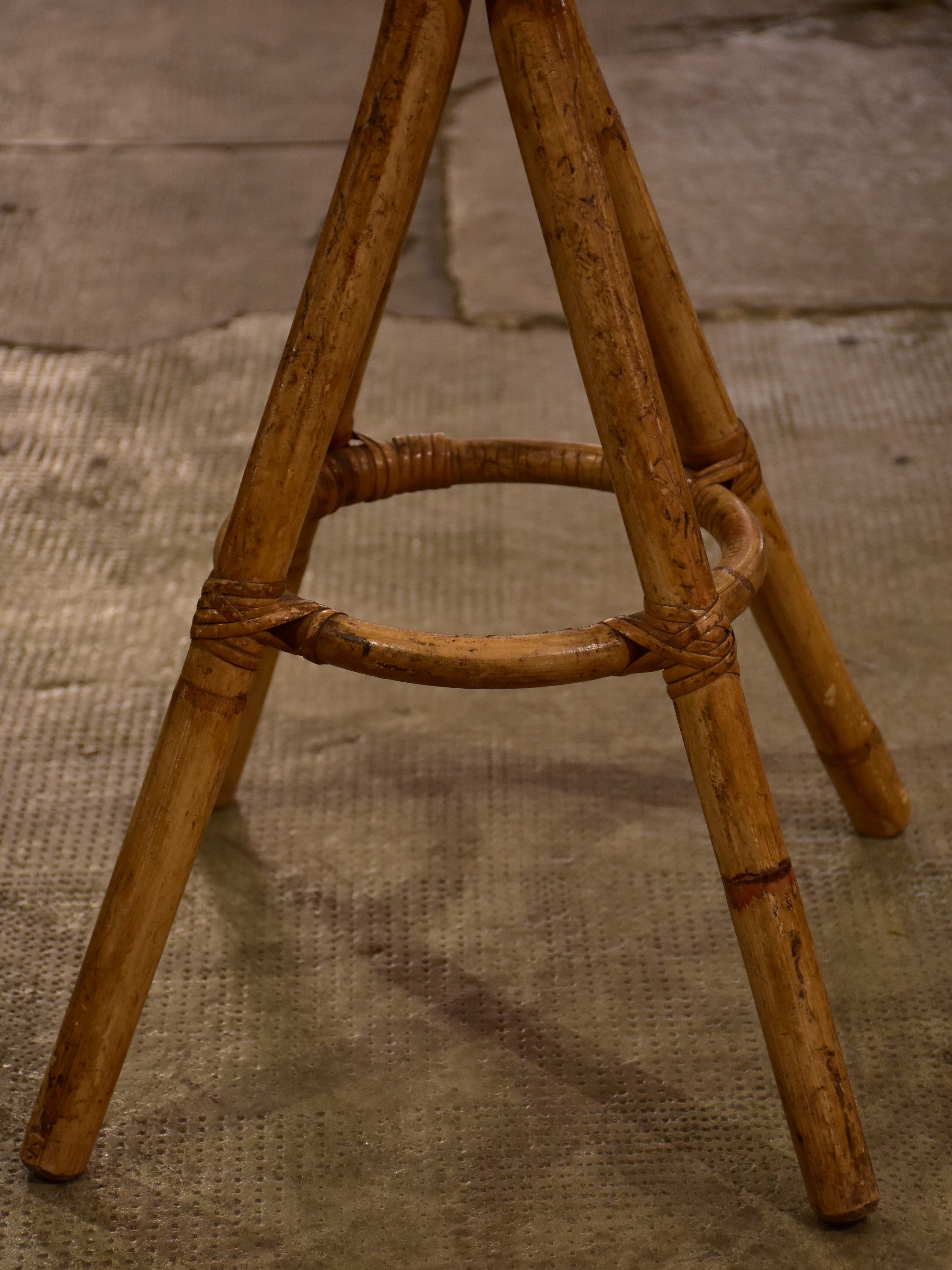 Vintage French bar and 3 bar stools